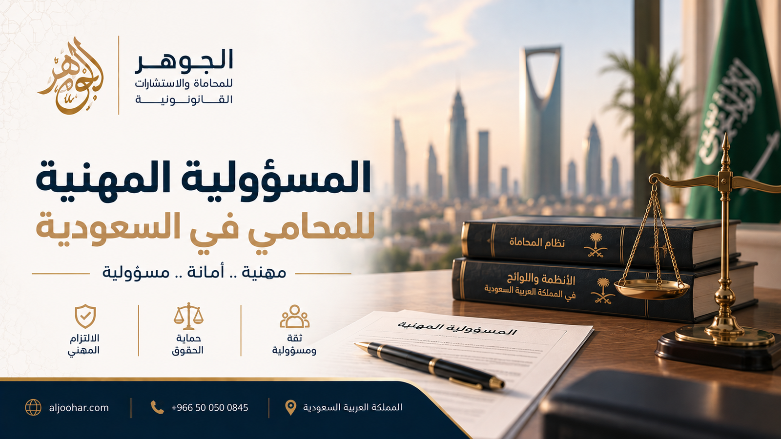المسؤولية المهنية للمحامي في السعودية: متى يتحمل المحامي مسؤولية الإخلال بواجباته؟